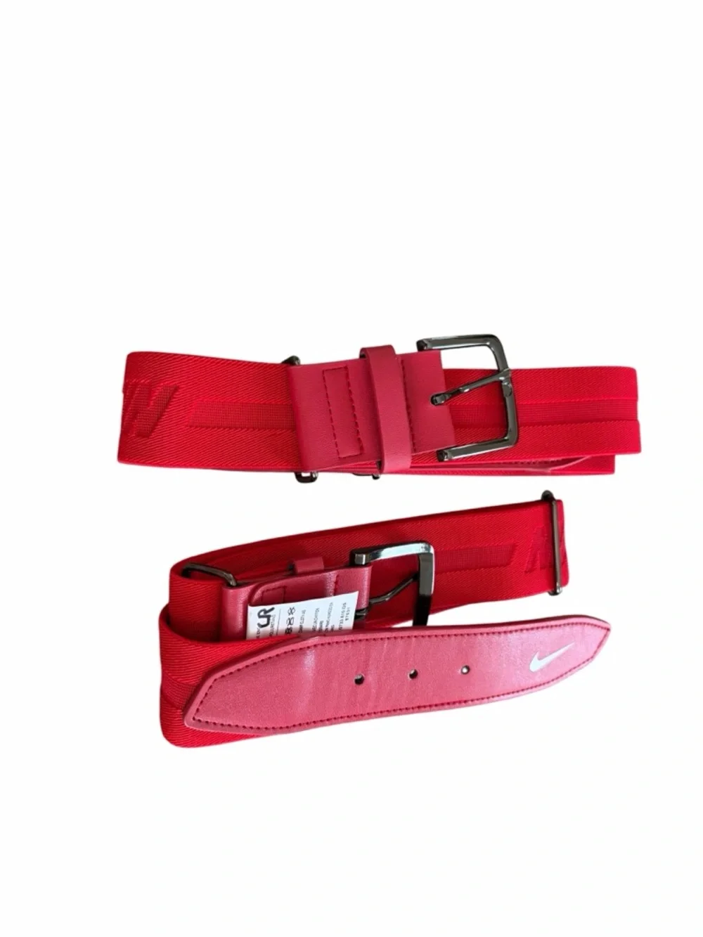 2 Nike Youth Red Baseball Belt